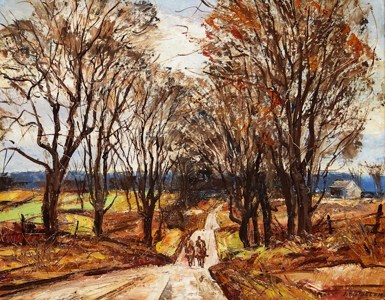 Artwork by Joseph Sidney Hallam, October, Sunday Morning