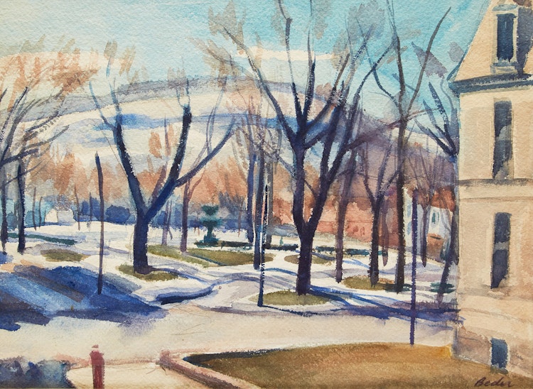 Artwork by Jack Beder, Winter Landscape