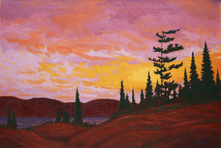 Artwork by Philip Sybal, Killarney Sunrise