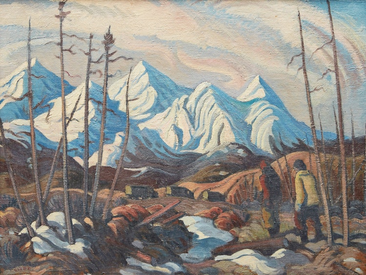 Artwork by Henry George Glyde,  Alaska Highway, Northern British Columbia