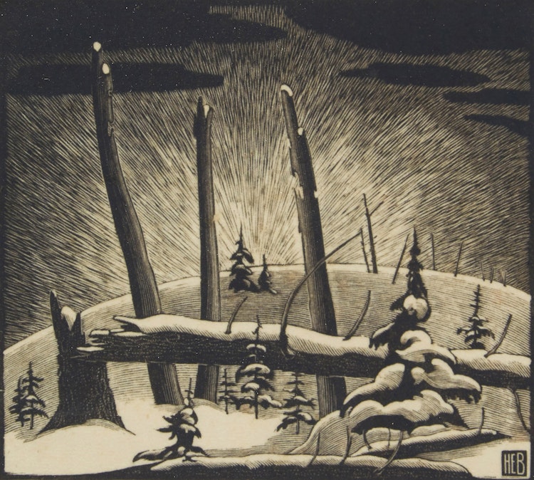 Artwork by Henry Eric Bergman, Deadfall