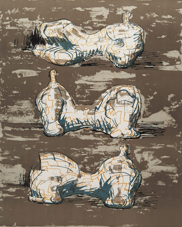 Artwork by Henry Moore, Three Reclining Figures