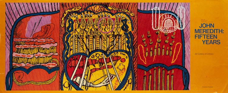 Artwork by John Meredith, John MacGregor & John Reeves, exhibition posters