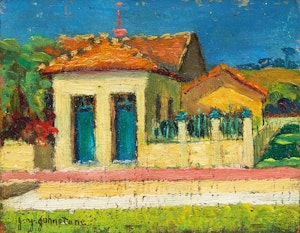 Artwork by John Young Johnstone, Country Villa