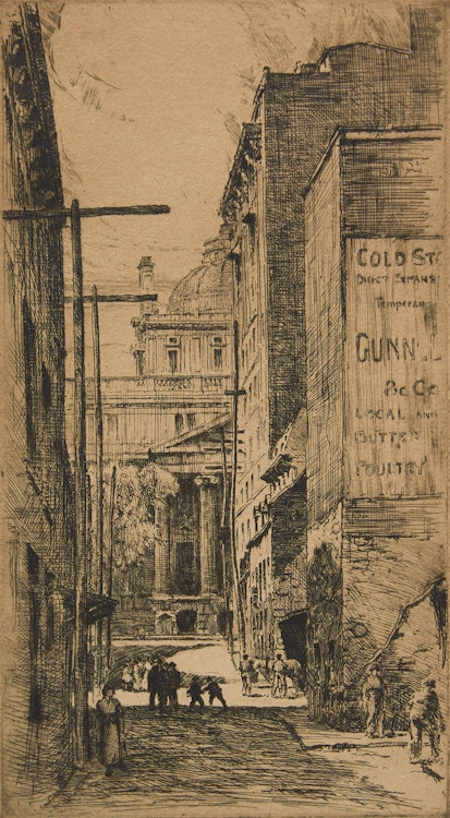 Artwork by Herbert Raine, St. Vincent Street, Montreal
