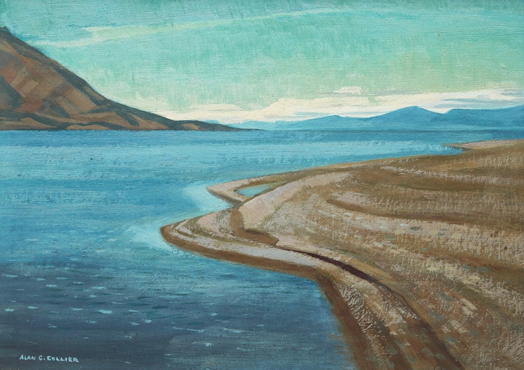 Artwork by Alan Caswell Collier,  Kluane Lake, Yukon, From South End