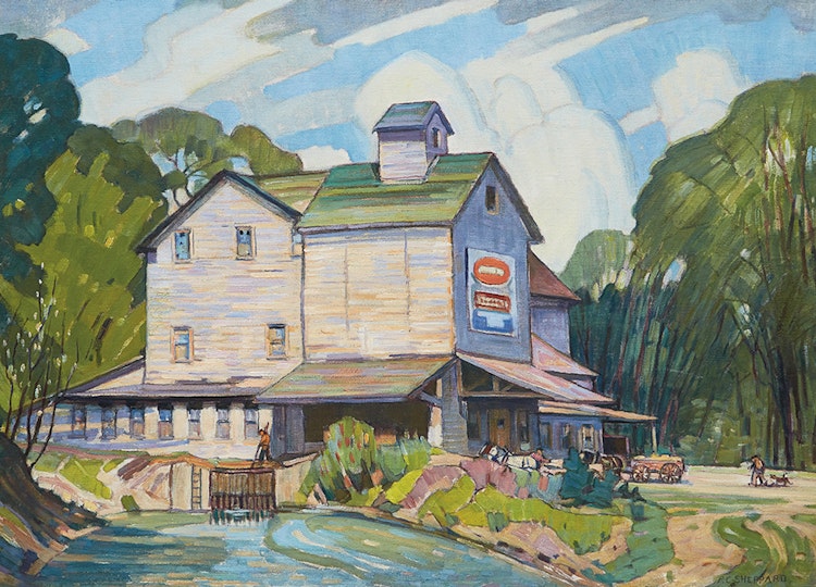 Artwork by Peter Clapham Sheppard, The General Store