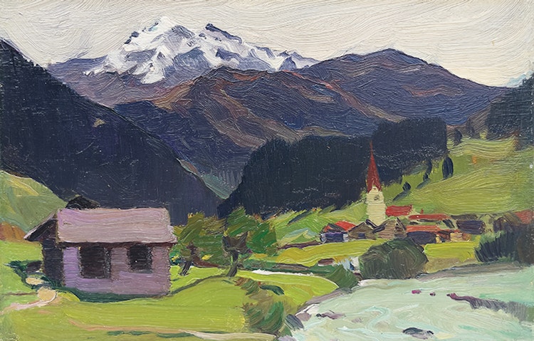 Artwork by Clarence Alphonse Gagnon,  The Alps