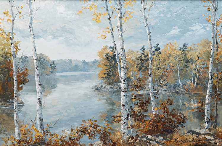 Artwork by James Keirstead, Silver Dawn, Buck Lake
