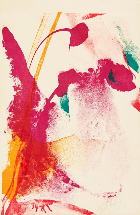 Artwork by Paul Jenkins, Untitled Abstract (Purple and Orange)