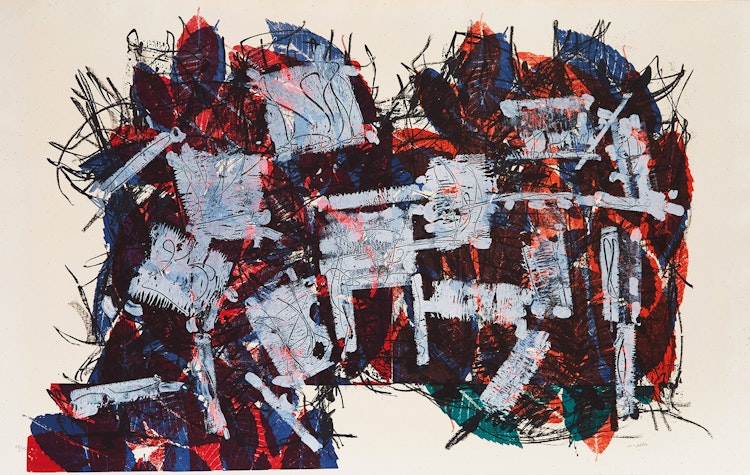 Artwork by Jean Paul Riopelle,  Feuilles VII