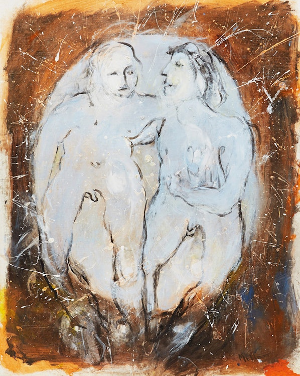 Artwork by Alexander Samuel Millar,  Couple; Figure on Red