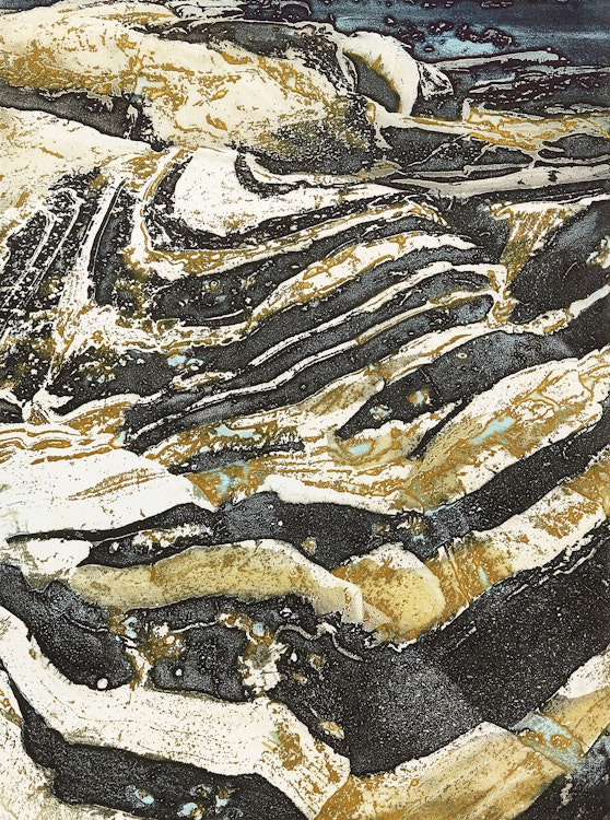 Artwork by Edward John Bartram, Swept Rock, Precambrian Shield Series