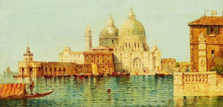 Artwork by William George Meadows, A Scene in Venice