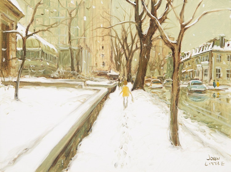 Artwork by John Geoffrey Caruthers Little, Sherbrooke Street West, Montreal