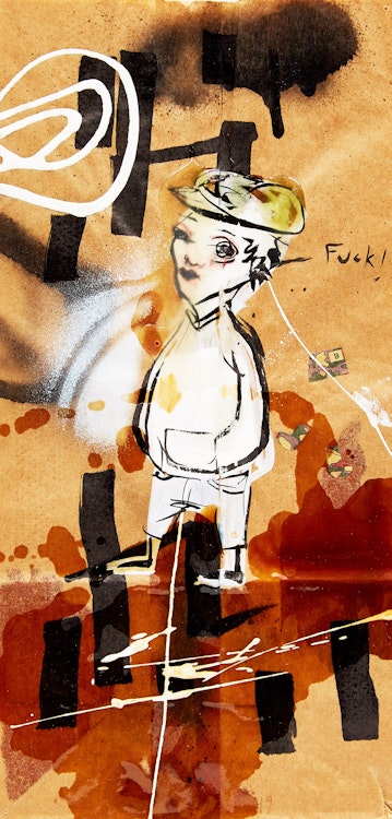 Artwork by David Choe, Two Works: Untitled (Figures)