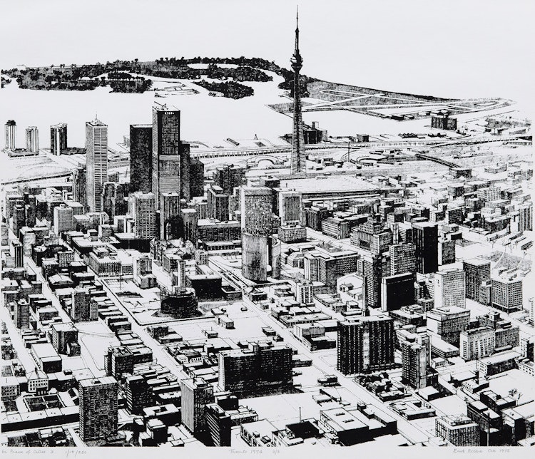 Artwork by Enid Robbie, Toronto, 1974 (In Praise of Cities, 2/3)