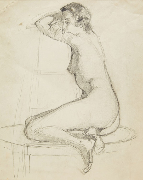 Artwork by Manly Edward MacDonald,  Seated Nude