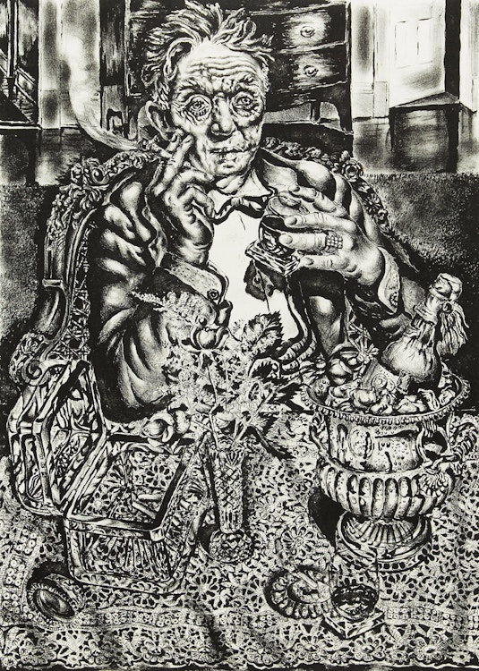 Artwork by Ivan Le Lorraine Albright, Self Portrait at 55 East Division Street