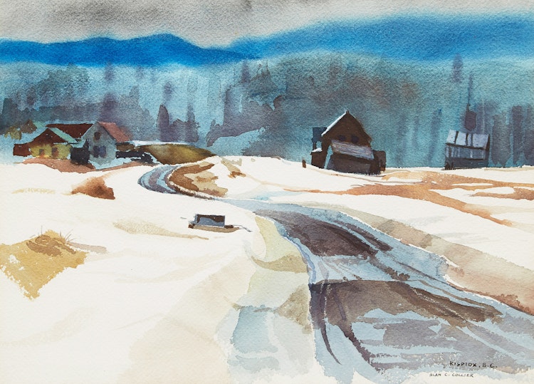 Artwork by Alan Caswell Collier, March in Kispiox, B.C.