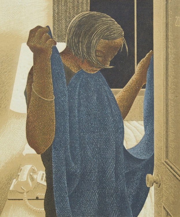 Artwork by David Alexander Colville,  Hotel Maid