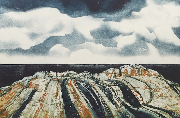 Artwork by Edward John Bartram,  Rockscape #9