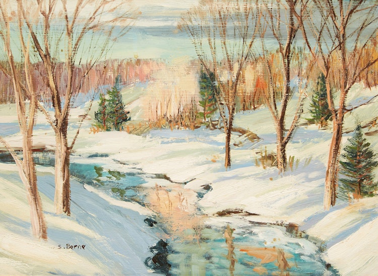 Artwork by Sidney Berne, Two Works: Mount Laurier, P.Q.; On the Shorelines of New Brunswick