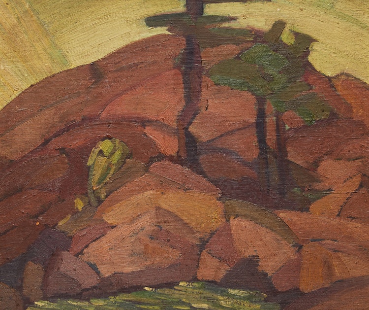 Artwork by Gordon McKinley Webber, Rocks and Trees
