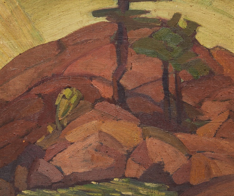 Artwork by Gordon McKinley Webber,  Rocks and Trees