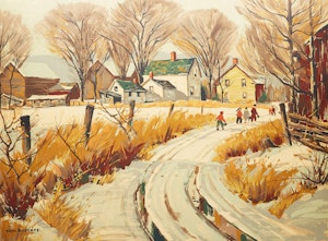 Artwork by Thomas Keith Roberts, Road to the Village