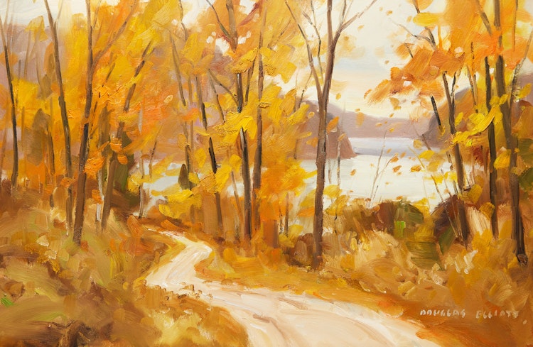 Artwork by Douglas Ferguson Elliott,  Autumn Near Minden, Ont.