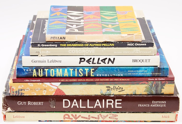 Artwork by Books and Reference, Nine Canadian Art Reference Books (Including Dallaire, Pellan, Cosgrove, among others)