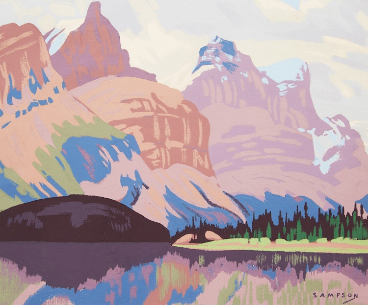 Artwork by Joseph Ernest Sampson, Mountain Range