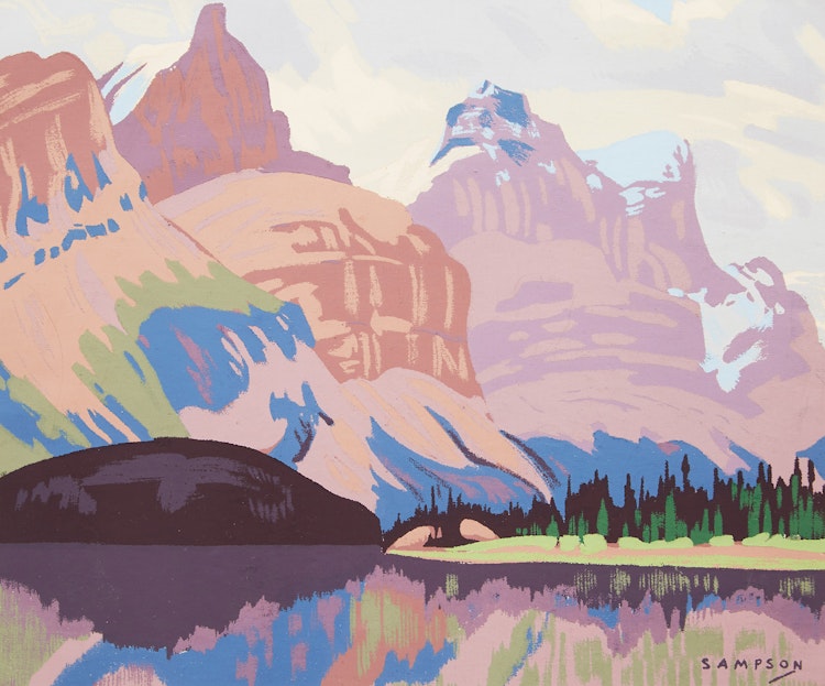 Artwork by Joseph Ernest Sampson,  Mountain Range