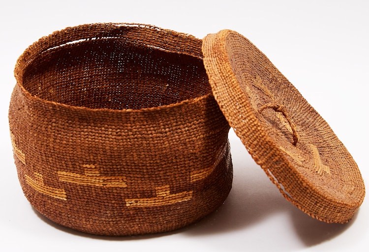 Artwork by Unknown Haida Artist, Haida basket with Lid