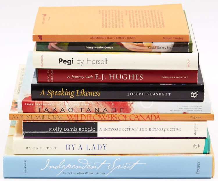 Artwork by Books and Reference, Ten Canadian Art Reference Books (Including Tanabe, Bobak, Plaskett, Hughes, among others)