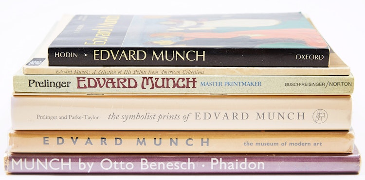 Artwork by Books and Reference, Collection of Books on Edvard Munch