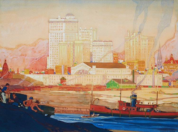 Artwork by Stanley Francis Turner, Toronto Harbour