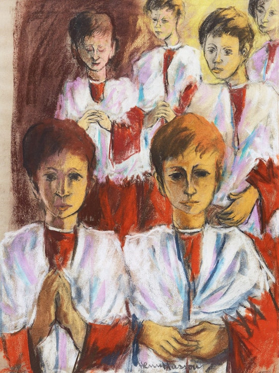 Artwork by Henri Leopold Masson, Enfants de choeur