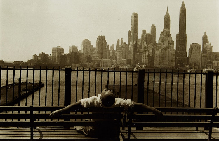 Artwork by Louis Stettner,  Brooklyn Promenade