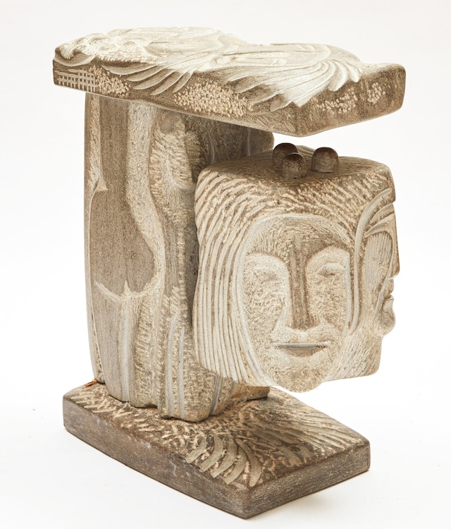 Artwork by Roger Cavalli, Untitled (Figures with Tree)