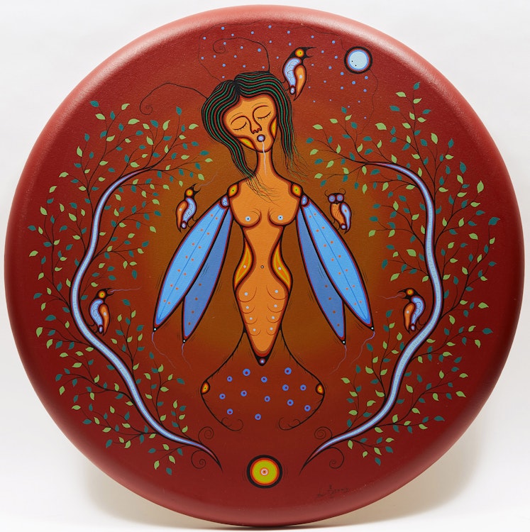 Artwork by Blair Debassige, Dragon Queen / Respecting All Living Spirits