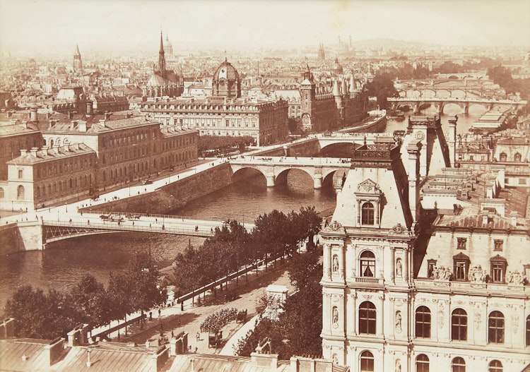 Artwork by 19th Century School, Four architectural views of Paris