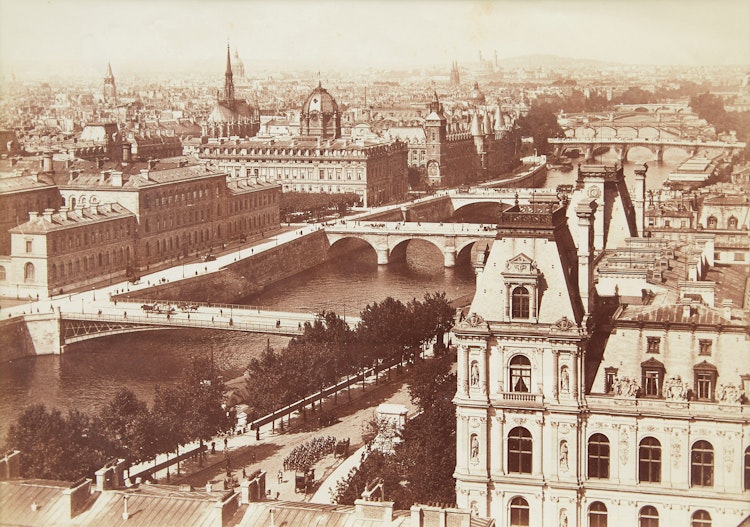 Artwork by  19th Century School,  Four architectural views of Paris 