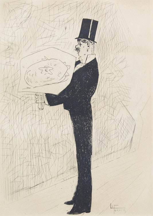 Artwork by Jean-Louis Forain, The Toff with a Bouquet