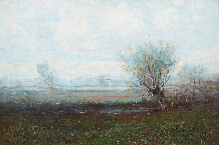 Artwork by Percy Franklin Woodcock, Early Morning, Châteauguay, Que.