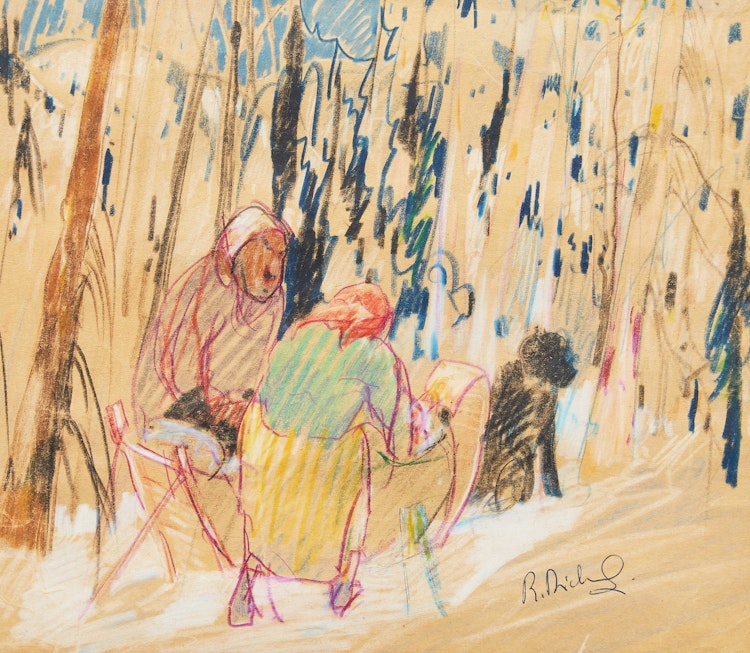 Artwork by Rene Richard, Campements de trappeurs