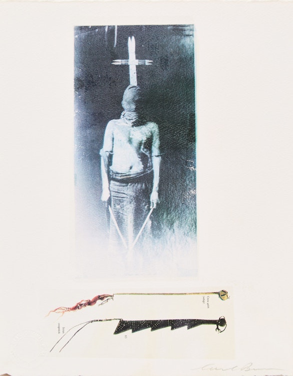 Artwork by Carl Beam, Cross/ Crow quirt