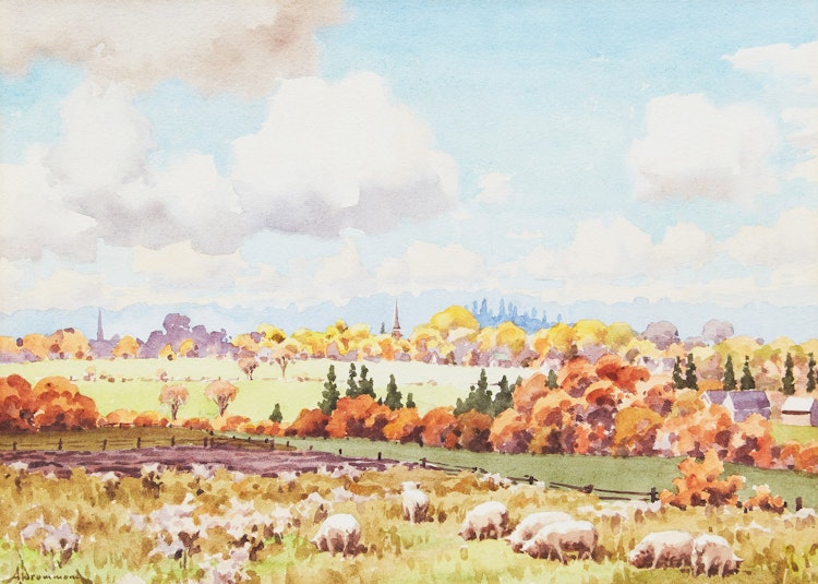 Artwork by Arthur Drummond, October at Newcastle