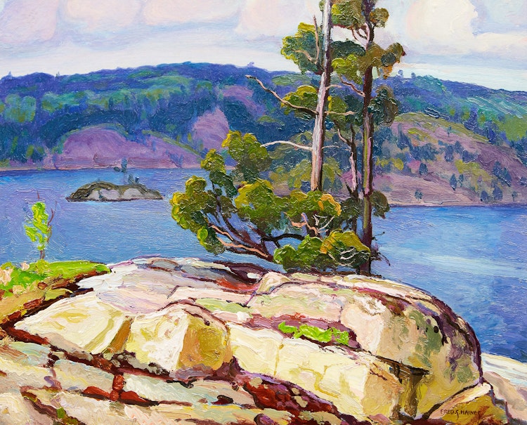 Artwork by Frederick Stanley Haines, La Cloche Mountains, Frood Lake